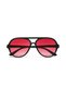 Alessio Unisex Sunglasses Black / Lens: Red Ok021Bk-Rd