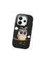 Redmi Note 14 4g Compatible Case Camera Protector Black Silicone Couple Phone Case Owl Patterned - 3