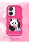 Vivo Y27 Compatible Case Camera Protector Red Silicone Couple Phone Case Panda Pattern - 2