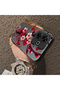 Poco M6 Compatible Silicone Edge Hard Back Case Couple Phone Case with Floral Pattern - 4