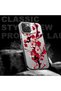 Samsung Galaxy A56 Compatible Silicone Edge Hard Back Case Couple Phone Case with Floral Pattern - 6