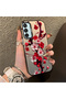 Samsung Galaxy M15 Compatible Silicone Edge Hard Back Case Couple Phone Case with Floral Pattern - 3