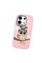 Poco X6 5g Compatible Case Camera Protector Pink Silicone Couple Phone Case with Owl Pattern - 3