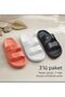 3 Pack Women's Double Buckle Non-Slip Comfortable Sole Daily Beach Balcony Garden Terrace Bathroom Slippers Rcn305