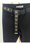 Plus Size Women's Lycra Knitted Trousers with Belt - 3