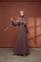 Stone-Detailed Pleated Evening Dress