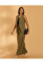 Women Olive Wide Leg Trousers - 5