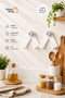 Set of 2 Kitchen Organizer Pot Lid Plate Holder Strong Adhesive No Drilling