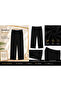 Hesna plus size black jacket evening dress pants-blouse 3-piece mother's set - 4