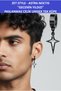 Zet Style Astra Noctis – Star of the Night Gothic Stainless Unisex Steel Single Earring - 2