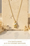 Stylish Necklace with Yellow Stone and Rabbit Figure - 7