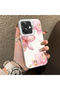 Oppo A3X 5g Compatible Silicone Edge Hard Back Case Couple Phone Case with Floral Pattern - 3