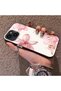 iPhone 15 Compatible Silicone Edge Hard Back Case Couple Phone Case with Floral Pattern - 2