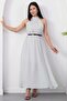 Halter Neck Leather Belted Polka Dot Dress K-261729 - 5