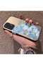 Samsung Galaxy A52 Compatible Silicone Edge Hard Back Case Couple Phone Case with Floral Pattern - 2