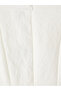 Lcw Comfort White Crew Neck Gathered Dress - 4