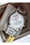 Functions Active, Silver Steel Cord in Stylish Box, White Dial, Men's Wristwatch with Calendar + Chain Bracelet - 3