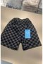 Children's Black Checkered Denim Shorts High Waist Comfortable Fit Casual Jean Shorts - 4