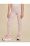 Girls White Floral Print Leggings