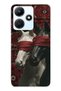 Infinix Hot 30I Compatible Transparent Phone Case with Carpet Background and Horse Artistic Pattern