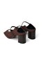 Gilda Brown Block Heeled Women's Slippers - 8