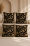 Black Tulip Garden Gift Digital Printed 4-Piece Throw Pillow Cover