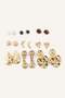 Women's 9-Piece Earring Set I1383Axns
