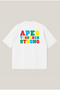 Bape X Apes Together Strong Printed Oversize Boxy Cut Unisex 100% Cotton Printed Tshirt |   Streetwear - 2