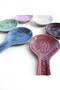 Handmade Lilac Ceramic Spoon Holder, Flower Patterned Spoon Rest, Modern Kitchen Spoon Rest 24X12 cm - 6