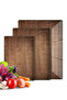 3-Piece Glass Cutting Board and Presentation Tray with Vintage Wood Pattern 20 X 30, 25 X 35 and 30 X 40 cm - 4