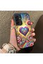 Samsung Galaxy A26 Compatible Silicone Edge Hard Back Case Couple Phone Case Heart Pattern - 3
