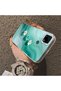 Realme C15 Compatible Silicone Edge Hard Back Case Couple Phone Case with Floral Pattern - 4
