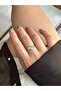 خاتم ذهبي بفصين من الأحجار الكريمة - 4