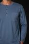 Premium Men's Pocketed Buttoned Collar Long Sleeve 100% Cotton Pajama Set - 4