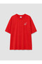 Red Loose Fit Printed Girls' T-Shirt - 2