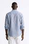 Men's Melange Long Sleeve Shirt - Indigo - 3