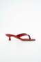 Nübel Red Flip-Flop Detailed Heeled Slippers - 3