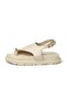 Beige Color Women's Sandals with Rings - 5