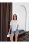 Women's White Oversize Heart Window Blouse Elt7259 - 2