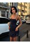 Premium Trend Chiffon Polka Dot Patterned Thin Strap Mini Dress