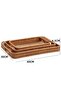 3-Piece Rattan Tray Decorative Tray Wicker Knitted Tray - 7
