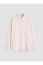 Xside Pink Oversize Linen Blend Women's Shirt - 5