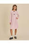 Senior Girls Light Pink Rib Bow Dress - 4