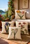 Simple Floral Patterned 4-Piece Throw Pillow Cover Set - 2