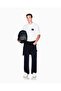 Men's Button Closure Short Sleeve 100% Cotton White Polo Collar T-Shirt - 2
