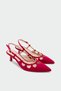 Bunny Low-Cut Detailed Women's Fuchsia Heeled Shoes - 2