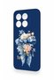 Mi 15t 5g Compatible Blue Ribbon Flower Pattern Silicone Case - 4