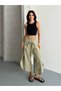Layered Look Wide-Legged Trousers with Tie-Up Detail - 3
