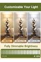 6-Layer Solid Wood Tree Bookshelf with Drawer, Light& Remote, Retro Storage Rack for Books - 3