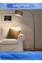 Fabric Shade Floor Lamp Eye-Care Reading Vertical Lamp Atmosphere Standing Tall Lamps for Living Room & Bedroom & Study (Black) - 2